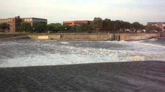 'Video thumbnail for Downtown South Bend Waterfall - St. Joseph River - Island Park at Century Center'