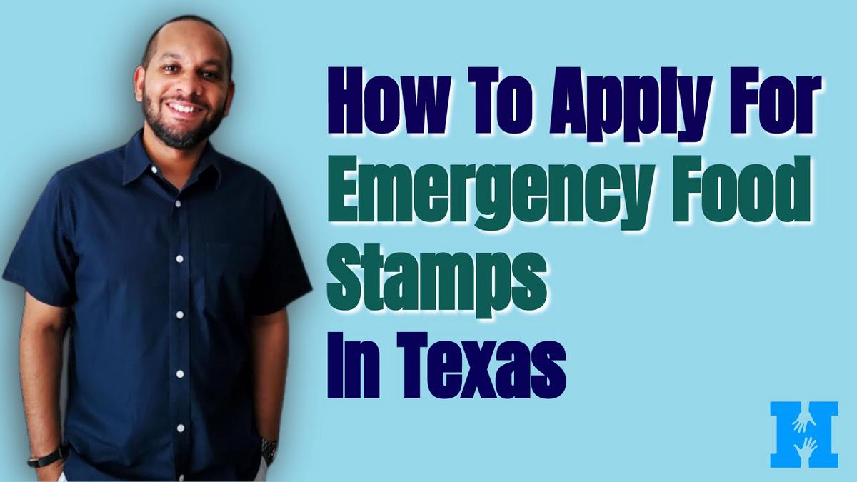 'Video thumbnail for How To Apply For Emergency Food Stamps In Texas (Get Benefits In Less Than 24 Hours)'