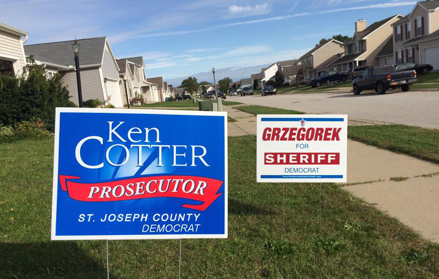 St. Joseph County Prosecutor Candidate Ken Cotter Caught in Yard Sign Mistake