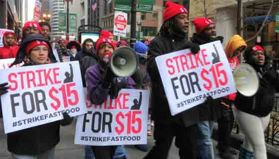 Striking Workers Make Gains in Fight for $15 Minimum Wage