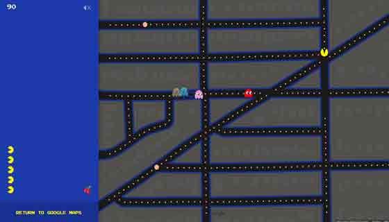 Google Maps Pac-Man Lets You Play on City Streets