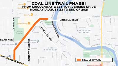Coal Line Trail work begins in South Bend, converting rail line into multi-use path